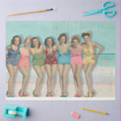  Retro Beach Dames Hebben Plezier In Zwempakken Tissuepapier (Craft)