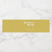 Retro Beach | Etiket voor goudwaterflessen (Enkel label)