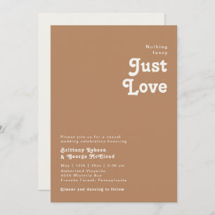 Retro Beach   Fancy bruin huwelijk Kaart