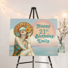 Retro Beach Glam Stijlvolle 21e verjaardag voor ha