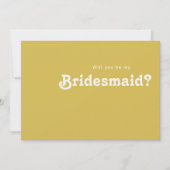Retro Beach | Gold Bridesmaid proposal Kaart (Voorkant)