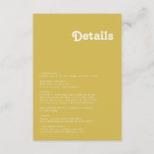 Retro Beach | Gold Details Enclosure Card Informatiekaartje (Voorkant)