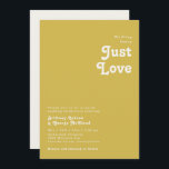 Retro Beach | Gold Niets Fancy huwelijk Kaart<br><div class="desc">Dit retro strand | Goud niets fancy huwelijksuitnodiging is perfect voor je eenvoudige , kleurrijke tropische boho zomerbruiloft. Het unieke bohemische middeleeuwse lettertype geeft dit ontwerp een klassiek, minimalistisch hippiebeeld. Stel dat je op zoek bent naar een design dat heldere, rustige oceaankleuren bevat voor je creatieve 70's strandbruiloft. In dat...</div>