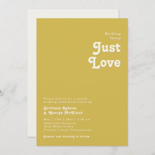 Retro Beach   Gold Niets Fancy huwelijk Kaart