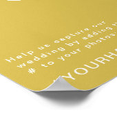 Retro Beach | Gold Oh Snap Hashtag-teken Poster (Hoek)