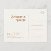 Retro Beach | Gold Photo Save the Date Uitnodiging Briefkaart (Achterkant)