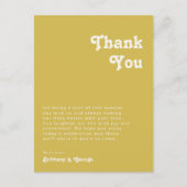 Retro Beach | Gold Table Hartelijk dank Briefkaart (Voorkant)