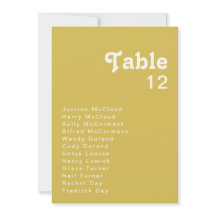 Retro Beach | Gold Table Number