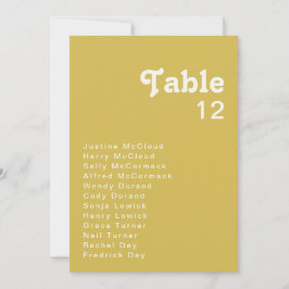 Retro Beach | Gold Table Number