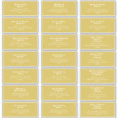 Retro Beach | Gold Wedding Guest Address Sticker (Voorkant)