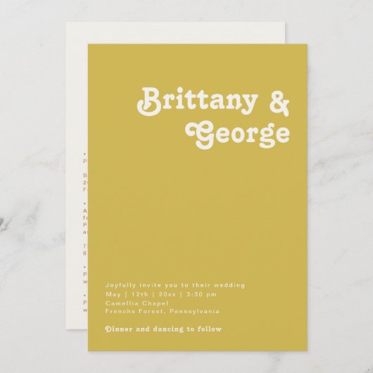 Retro Beach | Goud in één weddenschap Kaart (Voorkant / Achterkant)