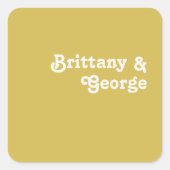 Retro Beach | Goudbruidsinaasappels Vierkante Sticker (Voorkant)