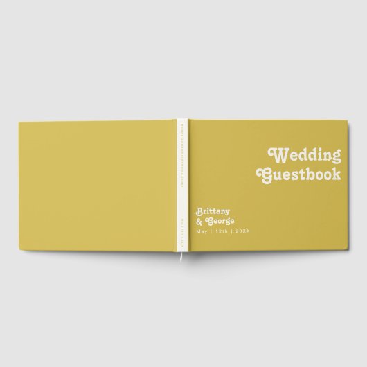 Retro Beach | Goudbruiloft Gastenboek (Volledig)