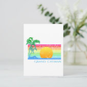 Retro Beach Grand Cayman Briefkaart (Staand voorkant)