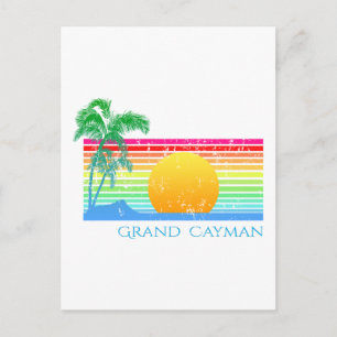 Retro Beach Grand Cayman Briefkaart