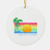 Retro Beach Grand Cayman Keramisch Ornament (Voorkant)