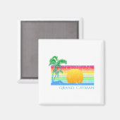 Retro Beach Grand Cayman Magneet (Voorkant / Achterkant)