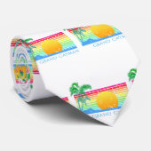 Retro Beach Grand Cayman Stropdas (Opgerold)
