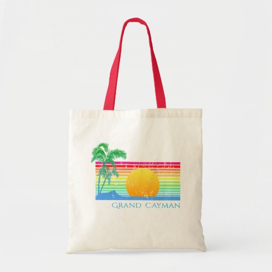 Retro Beach Grand Cayman Tote Bag (Voorkant)