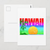 Retro Beach Hawaii Sunset Briefkaart (Voorkant / Achterkant)