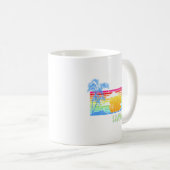 Retro Beach Hawaii Sunset Koffiemok (Voorkant rechts)