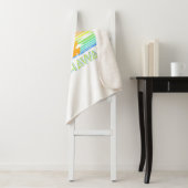 Retro Beach Hawaii Sunset Sherpa Deken (In situ)