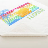 Retro Beach Hawaii Sunset Sherpa Deken (3/4)