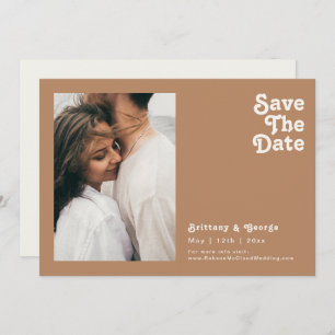 Retro Beach   Horizontale BrownPhoto Save the Date