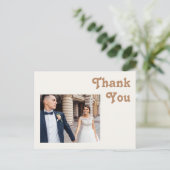 Retro Beach | Ivory Foto Weddenschap Hartelijk dan Briefkaart (Staand voorkant)