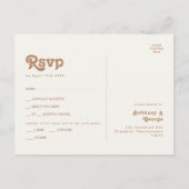 Retro Beach | Ivory Menu Choice RSVP Briefkaart (Achterkant)