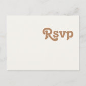 Retro Beach | Ivory Menu Choice RSVP Briefkaart (Voorkant)
