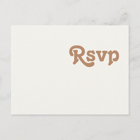 Retro Beach | Ivory Menu Choice RSVP Briefkaart (Voorkant)