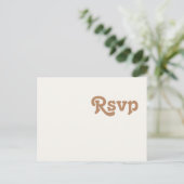 Retro Beach | Ivory Menu Choice RSVP Briefkaart (Staand voorkant)