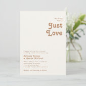 Retro Beach | Ivory Niets Fancy huwelijk Kaart (Staand voorkant)