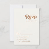 Retro Beach | Ivory RSVP-kaart RSVP Kaartje (Voorkant)