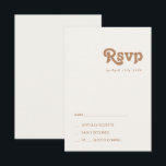 Retro Beach | Ivory RSVP-kaart RSVP Kaartje<br><div class="desc">Dit retro strand | ivoor RSVP-kaart is perfect voor je eenvoudige , kleurrijke tropische boho-zomerbruiloft. Het unieke bohemische middeleeuwse lettertype geeft dit ontwerp een klassiek, minimalistisch hippiebeeld. Stel dat je op zoek bent naar een design dat heldere, rustige oceaankleuren bevat voor je creatieve 70's strandbruiloft. In dat hoesje zijn dit...</div>