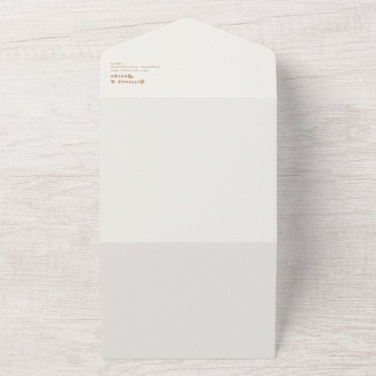 Retro Beach | Ivory Seal and Send All In One Uitnodiging (Buitenkant)