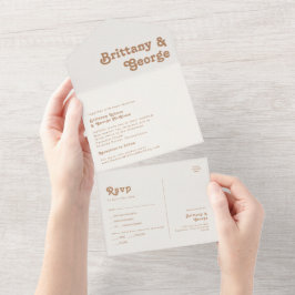 Retro Beach | Ivory Seal and Send All In One Uitnodiging