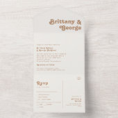 Retro Beach | Ivory Seal and Send All In One Uitnodiging (Binnen)