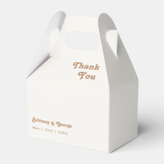 Retro Beach | Ivory Wedding Favor Box Bedankdoosjes