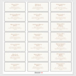 Retro Beach | Ivory Wedding Guest Address Sticker<br><div class="desc">Dit retro strand | Ivoor bruiloft gastadressticker is ideaal voor je eenvoudige , kleurrijke tropische boho zomertsen. Het unieke bohemische middeleeuwse lettertype geeft dit ontwerp een klassiek, minimalistisch hippiebeeld. Stel dat je op zoek bent naar een design dat heldere, rustige oceaankleuren bevat voor je creatieve 70's strandbruiloft. In dat hoesje...</div>