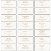 Retro Beach | Ivory Wedding Guest Address Sticker (Voorkant)