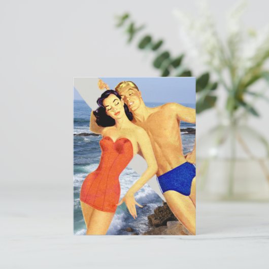 Retro Beach Kaart (Staand voorkant)