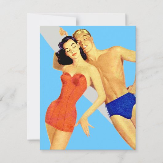 Retro Beach Kaart (Voorkant)