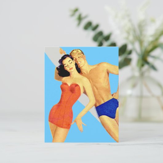 Retro Beach Kaart (Staand voorkant)