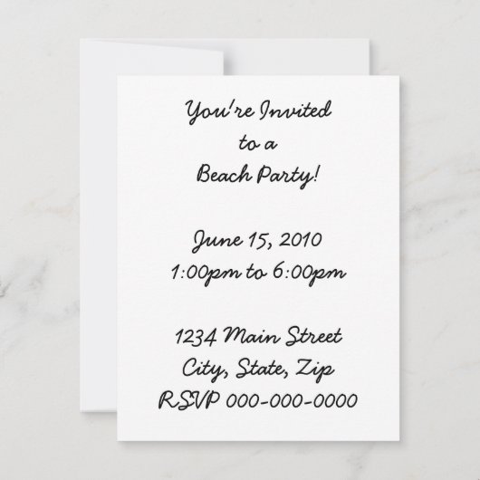 Retro Beach Kaart (Achterkant)