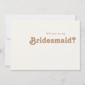 Retro Beach | Kaart Ivory Bridesmaid-voorstel (Voorkant)