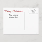 Retro Beach Kerstman Kerstmis Feestdagenkaart (Achterkant)