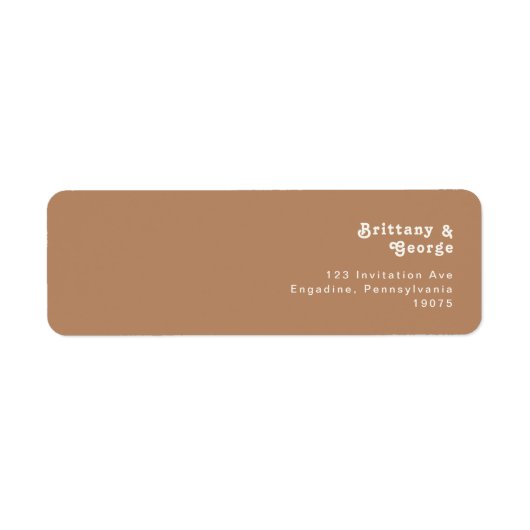 Retro Beach | Label Bruin retouradres (Voorkant)