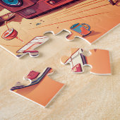 Retro Beach Legpuzzel (Zijkant)